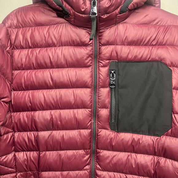 Calvin Klein Puffer Jacket Women's Small Premium Down Packable Lightweight Hood - Picture 3 of 12